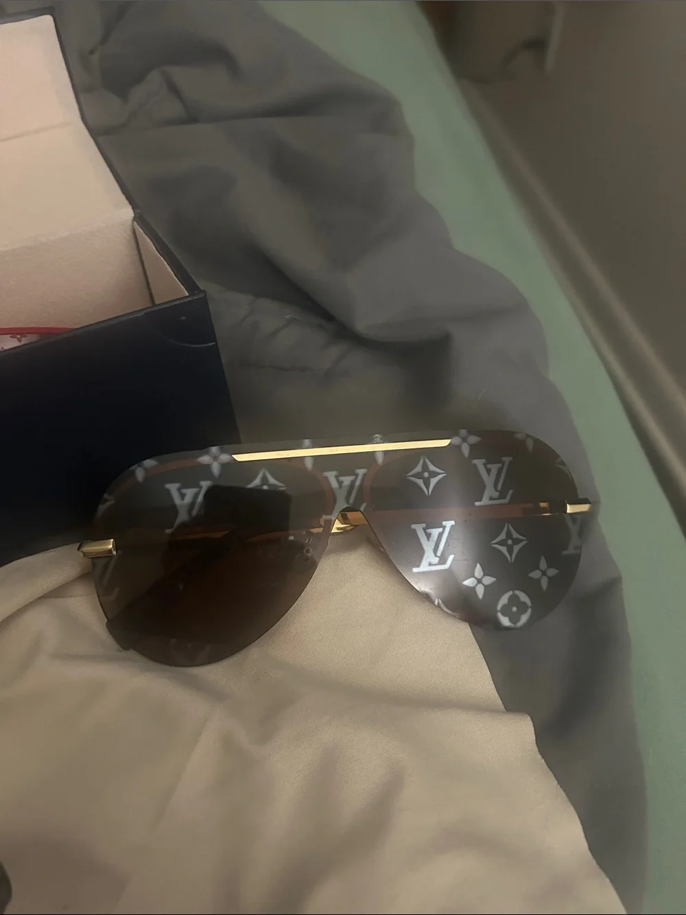 Louis Vuitton Glasses with Case, Bag & Cleaning Wipe
